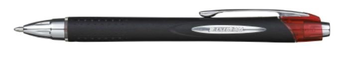 Czerwony długopis żelowy automatyczny Uni Jetstream 1.0
