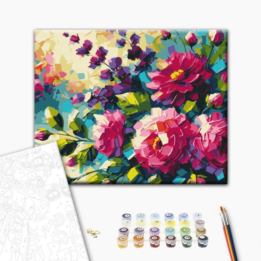 Malowanie po numerach BRUSHME 40x50 cm kwiaty lata 1 szt., w pudełku