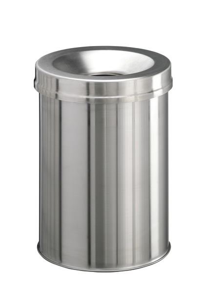 Kosz Na Śmieci Safe+ 15 Litrowy Polerowany ze Stali Nierdzewnej Okrągły Srebrny /Durable 337623