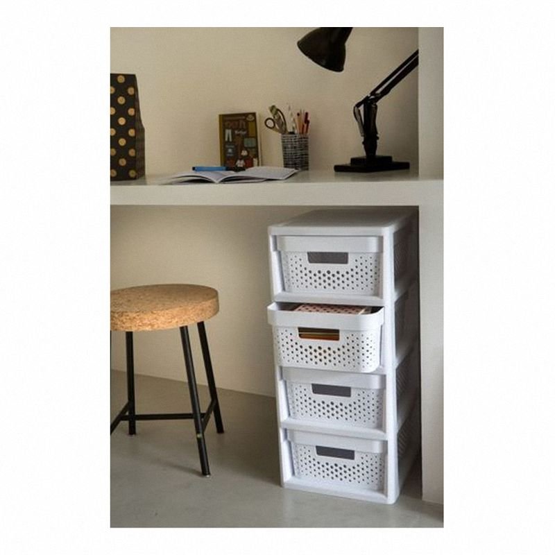 Regał ażurowy Infinity 4x10L szary Curver model 231558