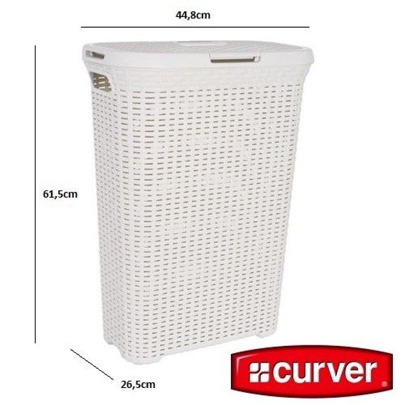 Kosz bieliźniany 40L Style kremowy Curver 193010
