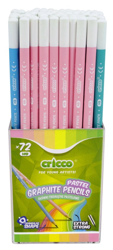 Ołówek Cricco Trójkątny Pastelowy Hb