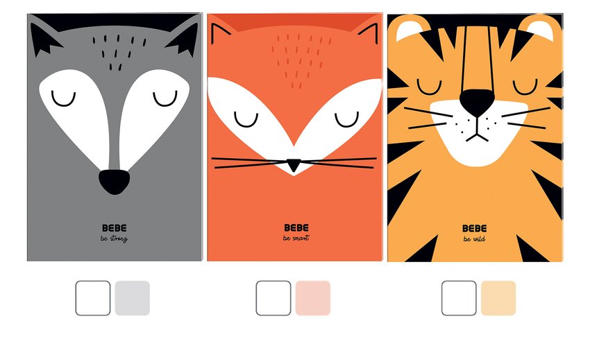 Zeszyt B6 BB Friends Boys gładki 32 kartki /  Interdruk