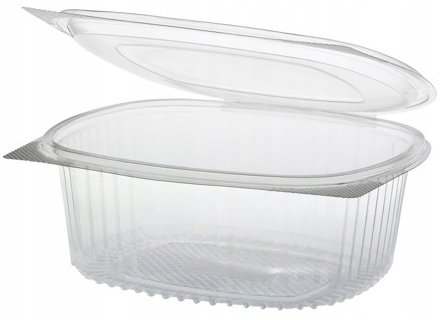Pojemniki na sałatkę z wieczkiem PET 1500ml owal 50szt Papstar