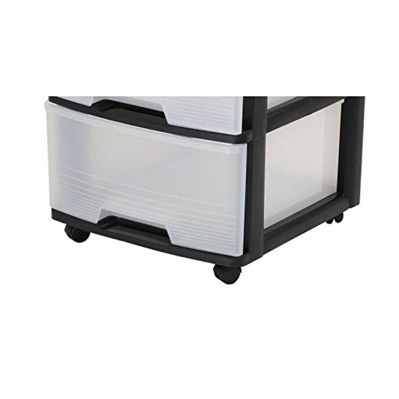 Regał plastikowy Curver 3x20L czarny transparentny model 214754