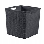 Kwadratowy kosz Jute 17L ciemny szary Curver 245715