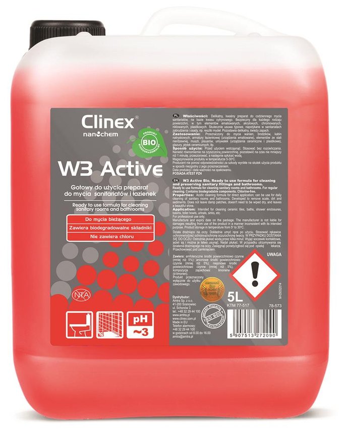 Środek Clinex W3 Active Bio 77-517 do łazienek 5L