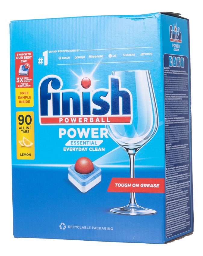 Tabletki do zmywarki FINISH Power Essential 90szt+2gratis lemon