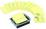 Bloczki Ekologiczne Post-It Z-Notes (C2014Y12-1) 76X76Mm 12X100 Kart. Żółte + Podajnik Gratis