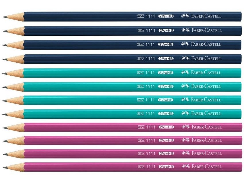 Ołówek 1111 Hb Mix Kolorów 12 Sztuk Blister Faber-Castell