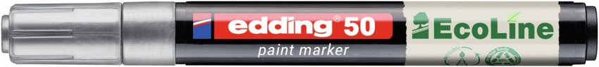 Marker olejowy na bazie wody e-50 EDDING EcoLine 2-3mm srebrny