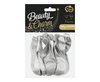 Balony Beauty&Charm metaliki srebrne 12 cali/ 10 szt.