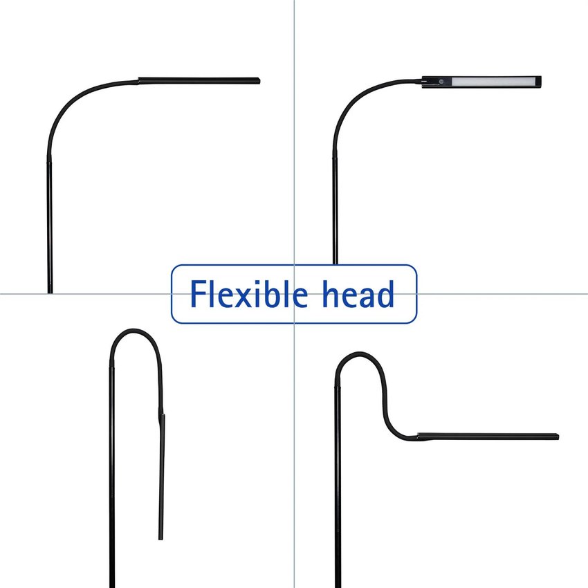 Lampa Podłogowa Led Maulpirro, Możliwość Regulacji Światła, Czarna