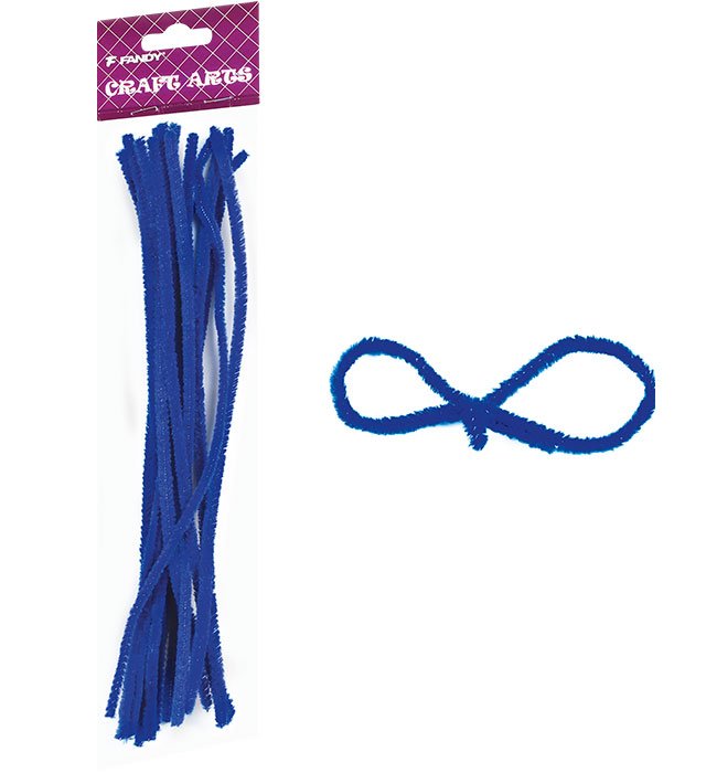 Druciki kreatywne, śr. 6mm, dł. 30 cm, 15 szt. Fandy 171792 niebieskie
