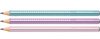 Ołówek Sparkle Pearly Jumbo 3X24 Kol.(Rose Metallic, Ocean Metallic, Violet Metallic) Display Faber-Castell