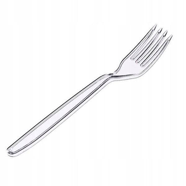 Papstar zestaw widelców REUSE Deluxe PS 18 cm przezroczyste 50 szt