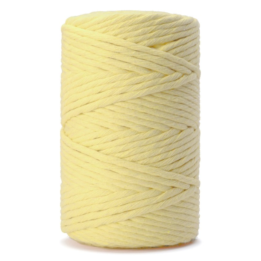 Sznurek Bawełniany Skręcany 3mm 100m Bananowy / DpCraft