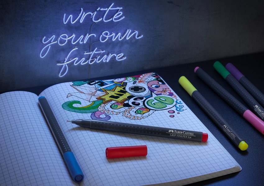 Cienkopisy Grip 30 Kolorów Opakowanie Kartonowe Faber-Castell