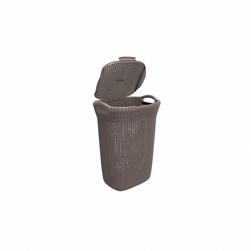 Kosz na pranie Curver Knit 57L brązowy szary 228410