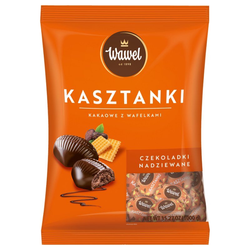 Cukierki Kasztanki Wawel Kakaowe Z Wafelkami 1Kg