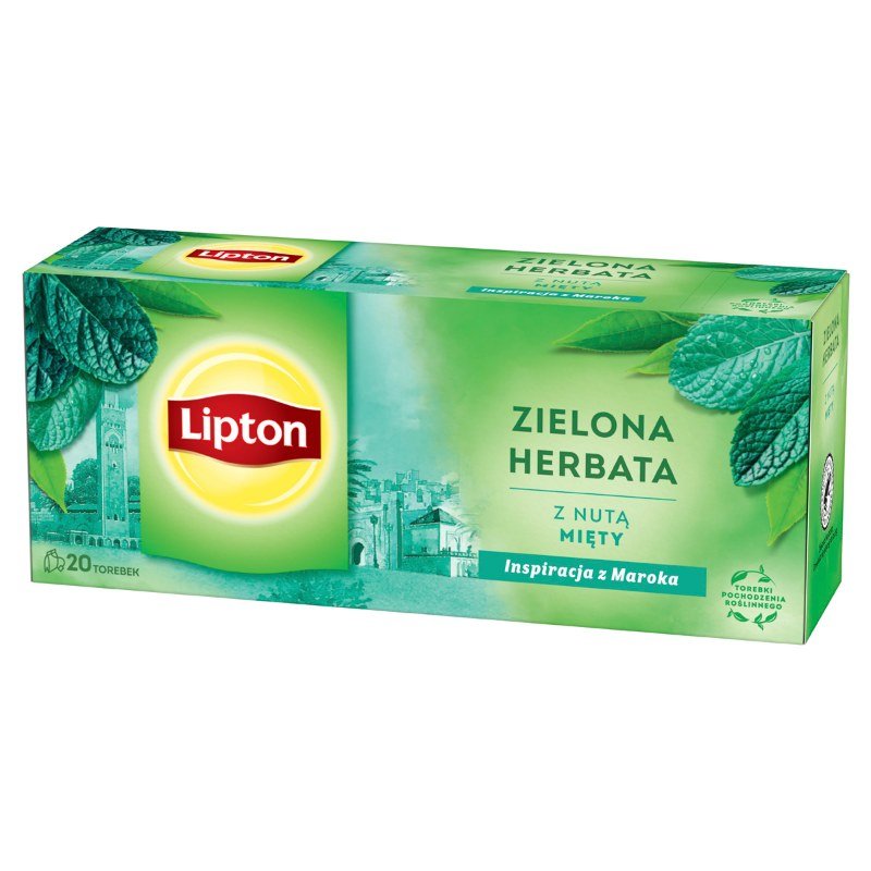 Herbata Lipton Zielona Z Nutą Mięty 20 Torebek