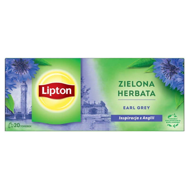 Herbata Lipton Zielona Earl Grey 20 Torebek