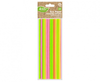 Rurki (słomki) pap. Fluor mix, 6x197mm / 24 szt.  /GoDan