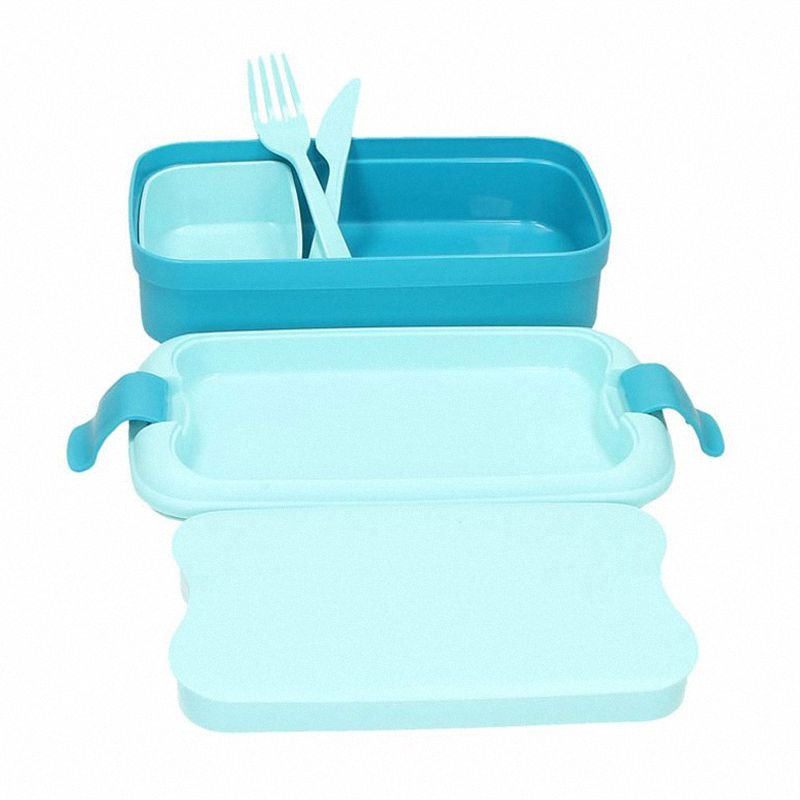 Śniadaniówka z sztućcami 1,3L niebieski Curver Lunch&Go