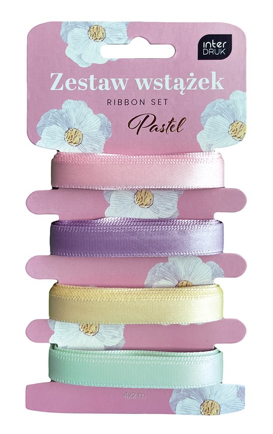 Zestaw Wstążek 4x2m Mix Pastel /Interdruk