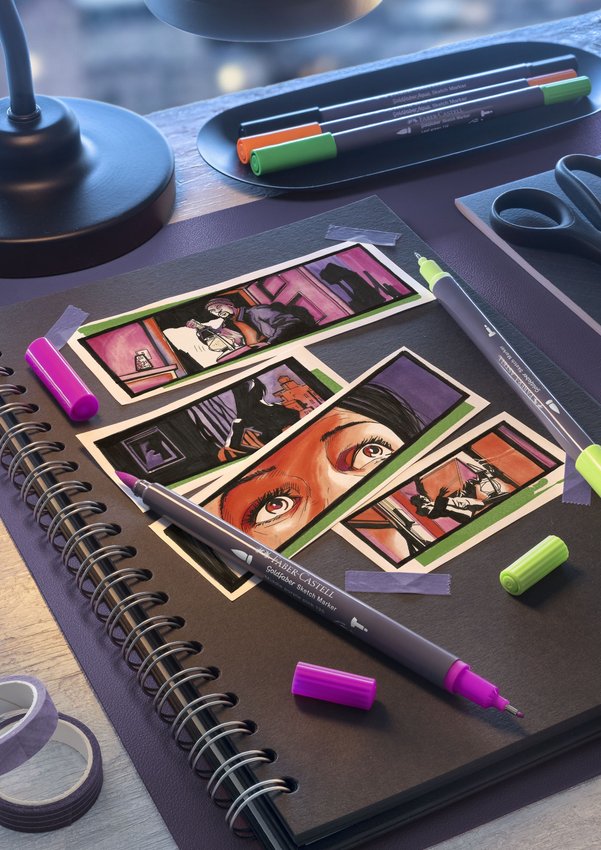 Pisak Goldfaber Sketch Dwustronny, Display 300 Szt. Faber-Castell