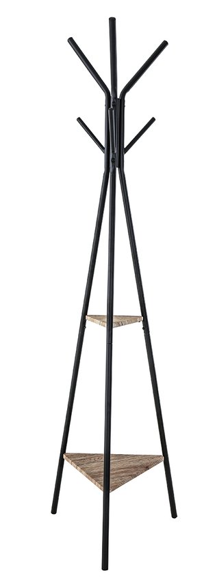 Wieszak na ubrania OFFICE PRODUCTS Oslo stojący z półkami czarny