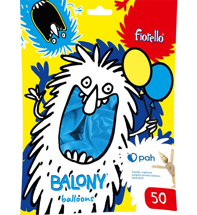 Balony Metalik 10 A'50 Niebieski /Fiorello