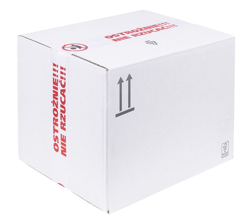 Taśma pakowa OFFICE PRODUCTS ostrożnie nie rzucać 48mm x 50y 36mic 1szt., biała