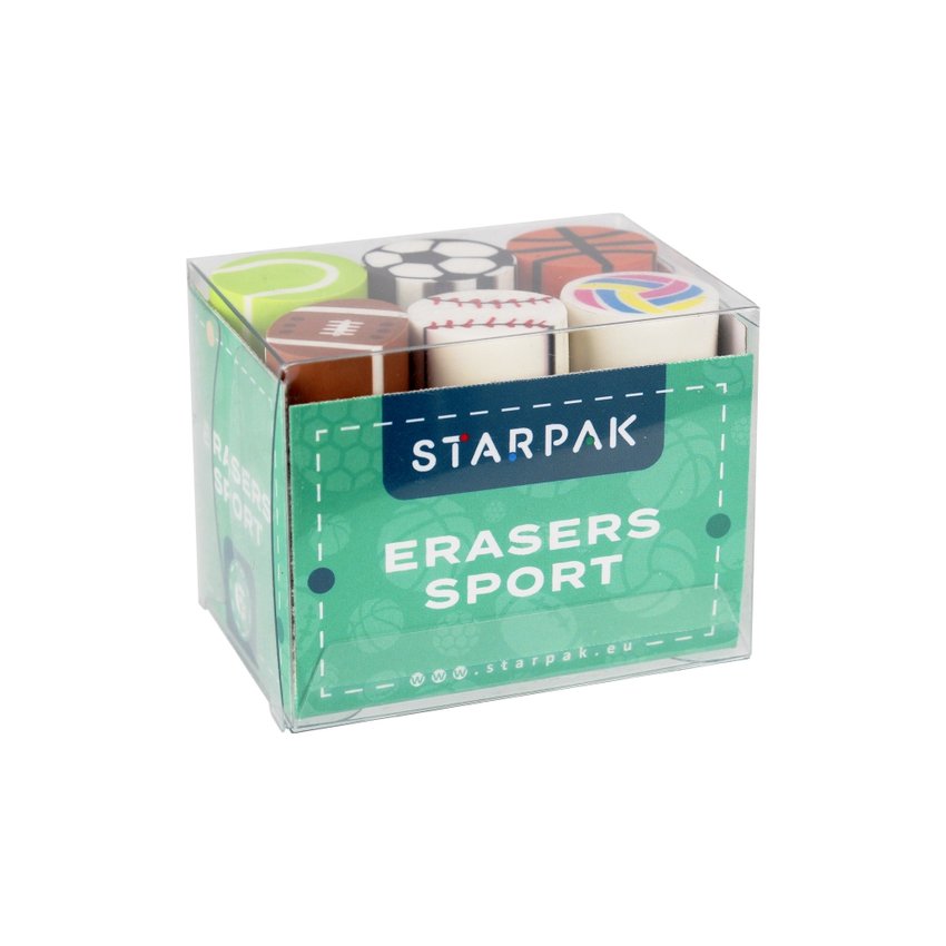 Gumka Sport 6szt. Etui /Starpak