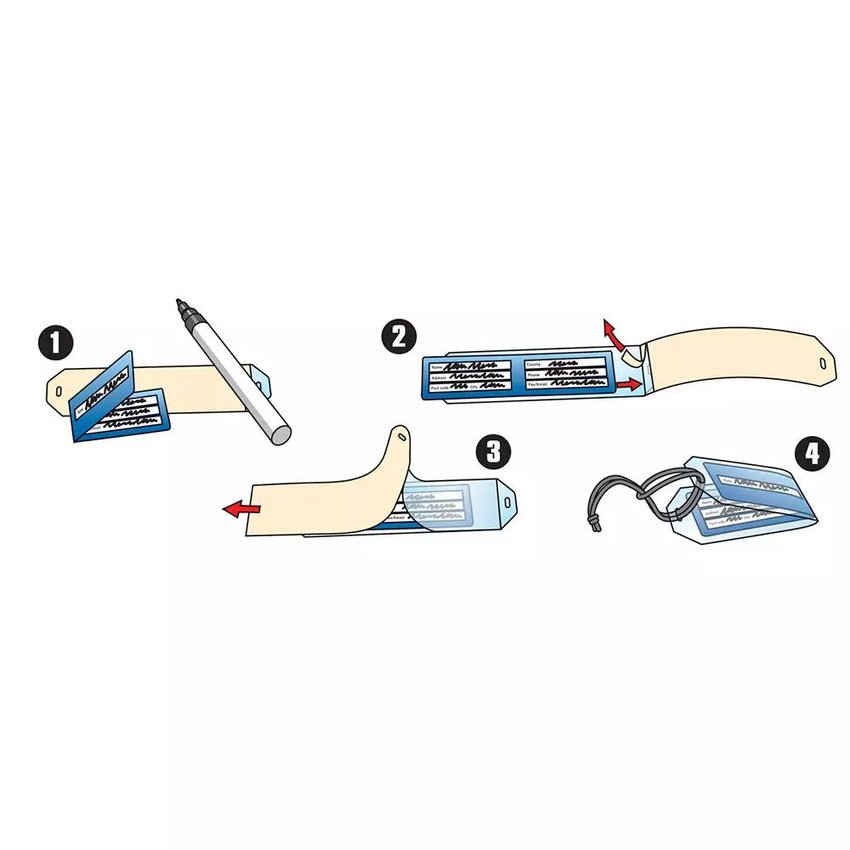 Etykiety Bagażowe Djois X 3L 4 Szt. 40X165Mm