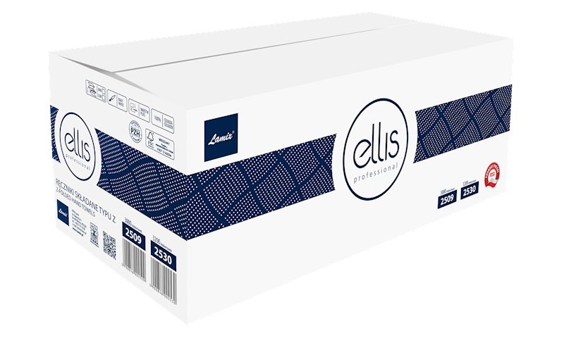 Ręcznik składany ZZ Ellis 3000, biały, celuloza