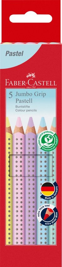 Kredki Jumbo Grip 5 Kol. Pastelowych Faber-Castell