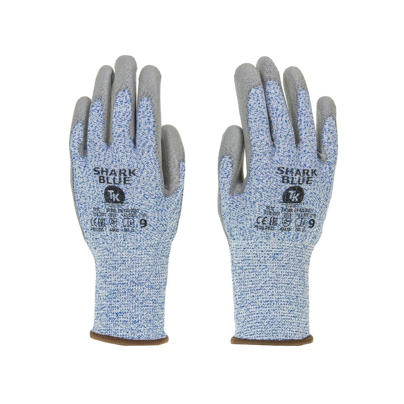 Rękawice TK Shark Antyprzecięciowe Rozm. 8 Niebieskie   /TK GLOVES