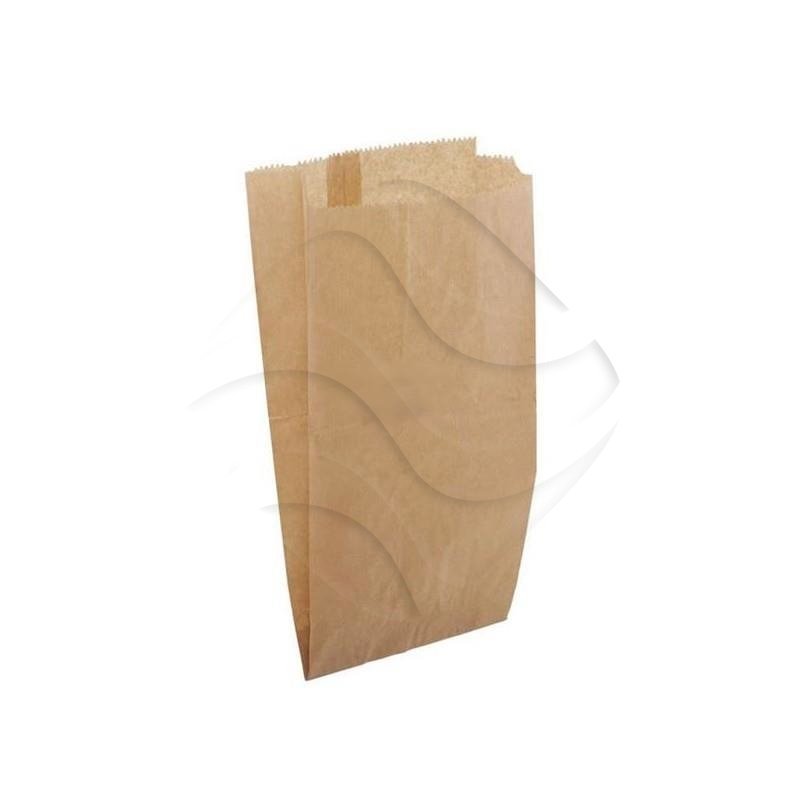 Torebka Papierowa z Fałdą Brąz 370x150x65mm A'1000