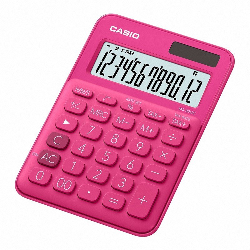Kalkulator Casio MS-20UC-RD Różowy