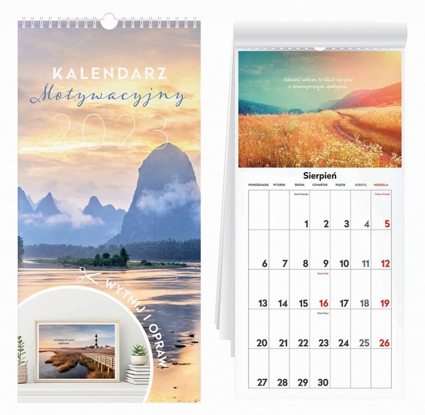 Kalendarz Motywacyjny 22x46 Cm Widoki /Artsezon