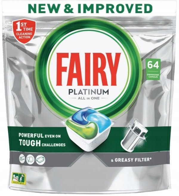 Fairy Kapsułki Do Zmywarek Platinum All in 1 64szt.