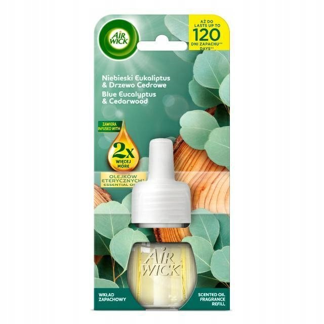 Air Wick Elektryczny Odśw.Pow. 19ml Zapas Niebieski Eukaliptus & Drzewo Cedrowe