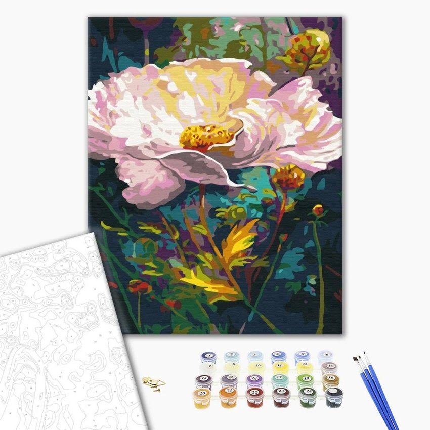 Malowanie po numerach BRUSHME 40x50 cm wspaniały kwiat 1 szt., w pudełku