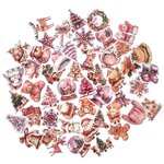 Naklejki Winylowe  Świąteczne 50szt Modern Pink /DpCraft