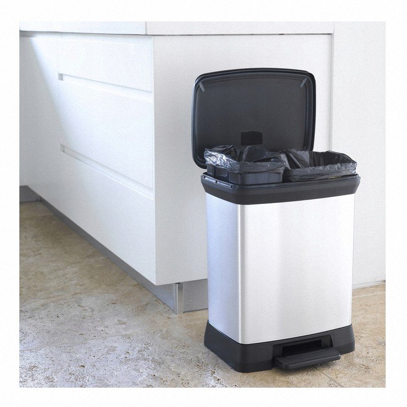 Kosz pedałowy Curver Deco Bin IML 10L 18L metalizowany