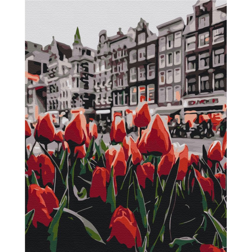 Malowanie po numerach BRUSHME 40x50 cm tulipany Amsterdamu 1 szt.