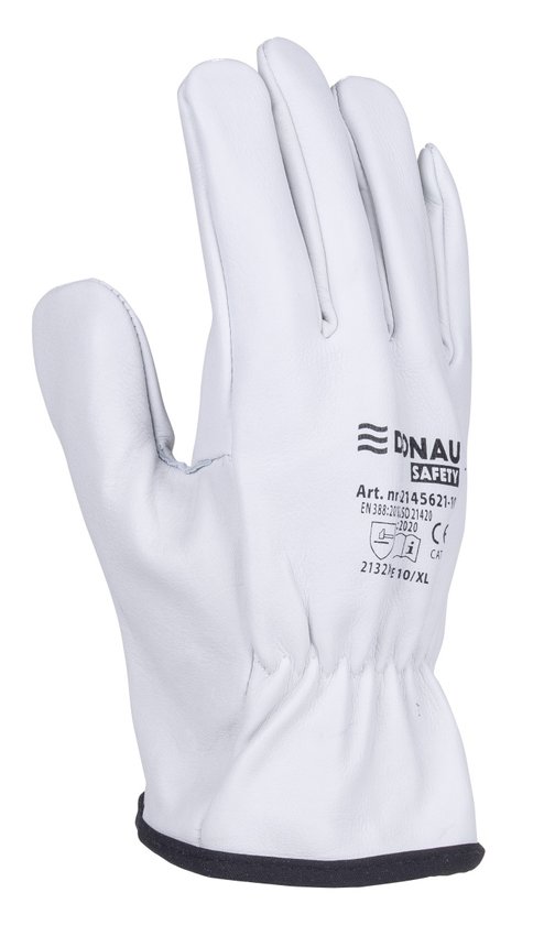 Rękawice robocze DONAU SAFETY DS-DRIVCOW driver skóra bydlęca rozm. 9/L białe