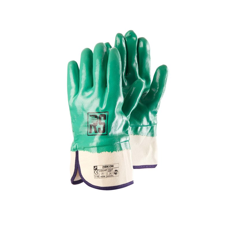 Rękawice RS Zirkon Typu Ciężki Nitryl Rozm.10 Zielone   /RS-Schutz
