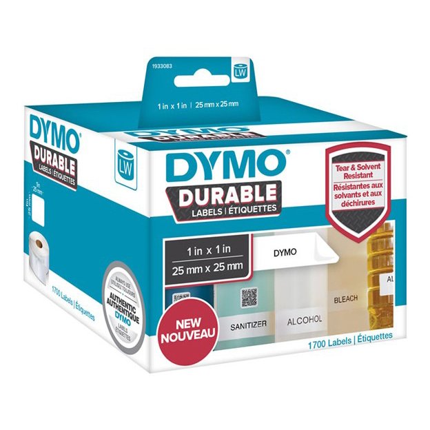 Etykieta Dymo Durable Wielofunkcyjna Kwadratowa - 25mm x 25mm